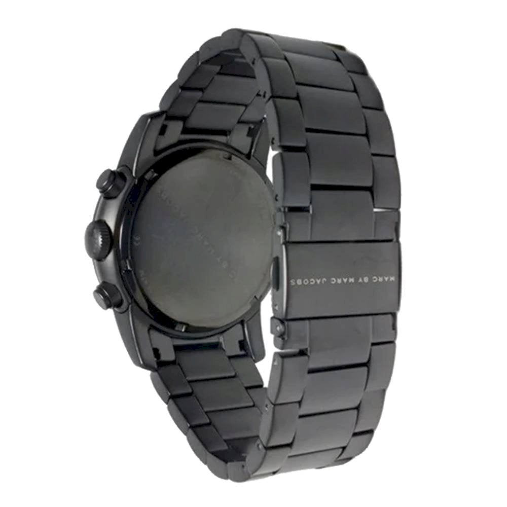 Marc Jacobs Larry Chronograph Black Dial Black Steel Strap Watch for Men - MBM5052 Buy Now By Marc Jacobs