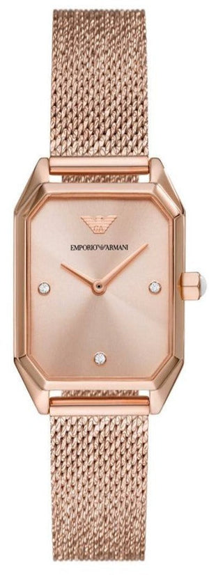 Emporio Armani Joy Quartz Rose Gold Dial Rose Gold Mesh Bracelet Watch For Women - AR11347 Buy Now By Emporio Armani