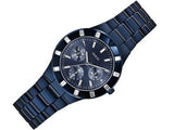 Guess Glisten Analog Blue Dial Blue Steel Strap Watch for Women - W0027L3 Buy Now By Guess