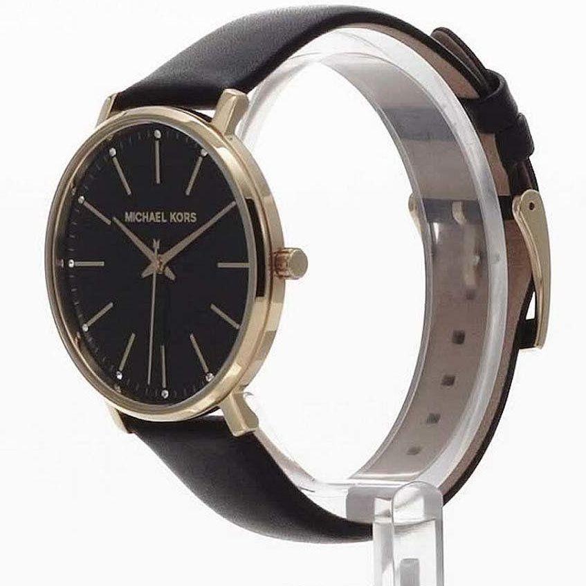 Michael Kors Pyper Black Dial Black Leather Strap Watch For Women - MK2747 Buy Now By Michael Kors