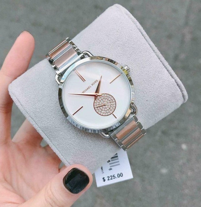 Michael Kors Portia Quartz Silver Dial Two Tone Steel Strap Watch For Women - MK3709 Buy Now By Michael Kors