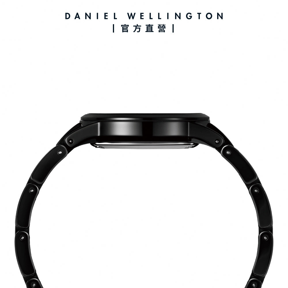 Daniel Wellington Iconic Link Ceramic Black Dial Black Steel Strap Watch For Women - DW00100414 Buy Now By Daniel Wellington