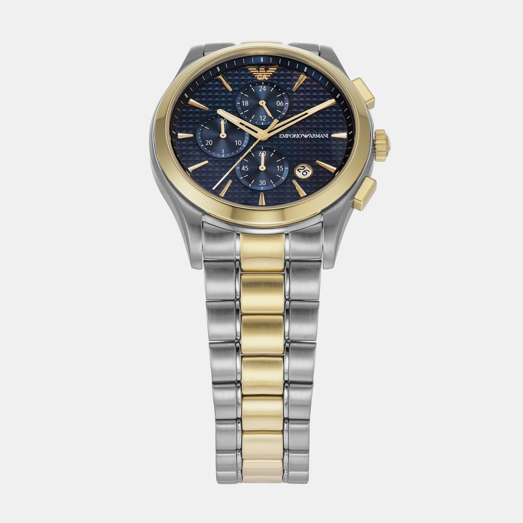 Emporio Armani Paolo Chronograph Blue Dial Two Tone Steel Strap Watch For Men - AR11579 Buy Now By Emporio Armani