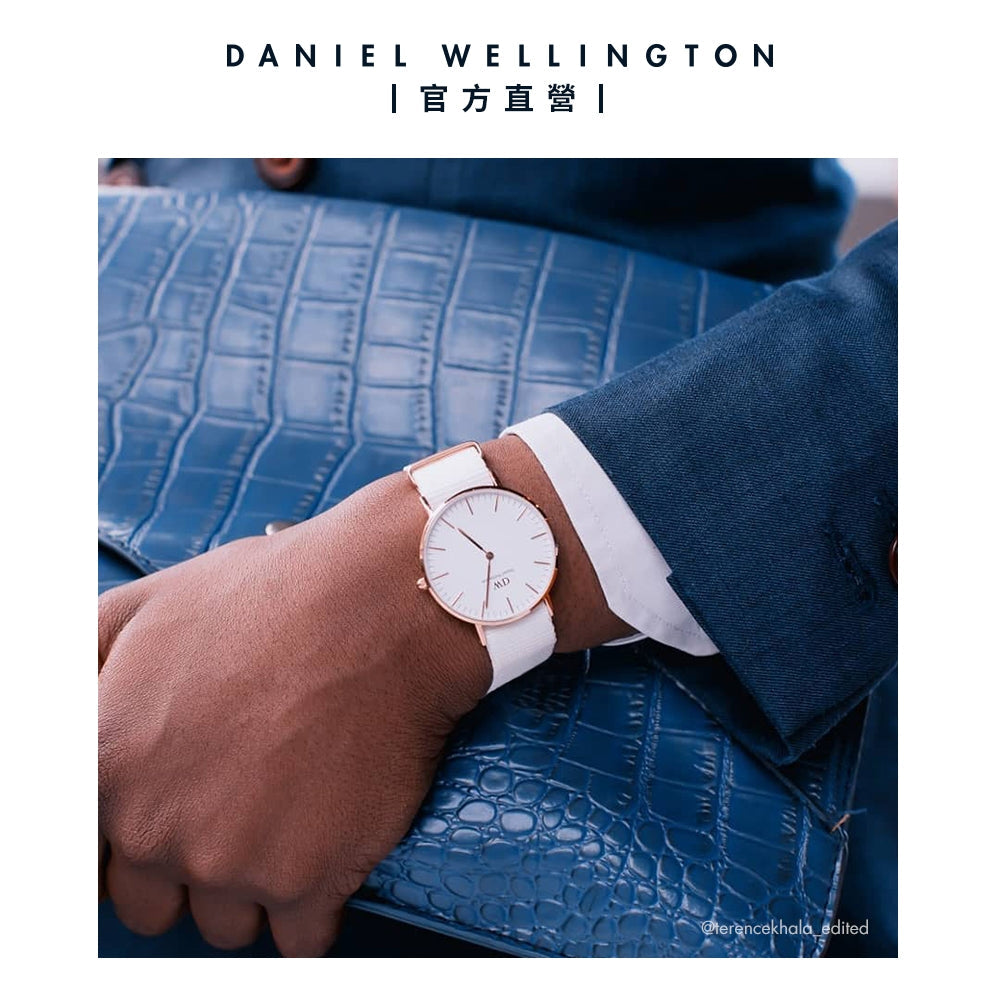 Daniel Wellington Classic Dover White Dial White Nylon Strap Watch For Women - DW00100309 Buy Now By Daniel Wellington