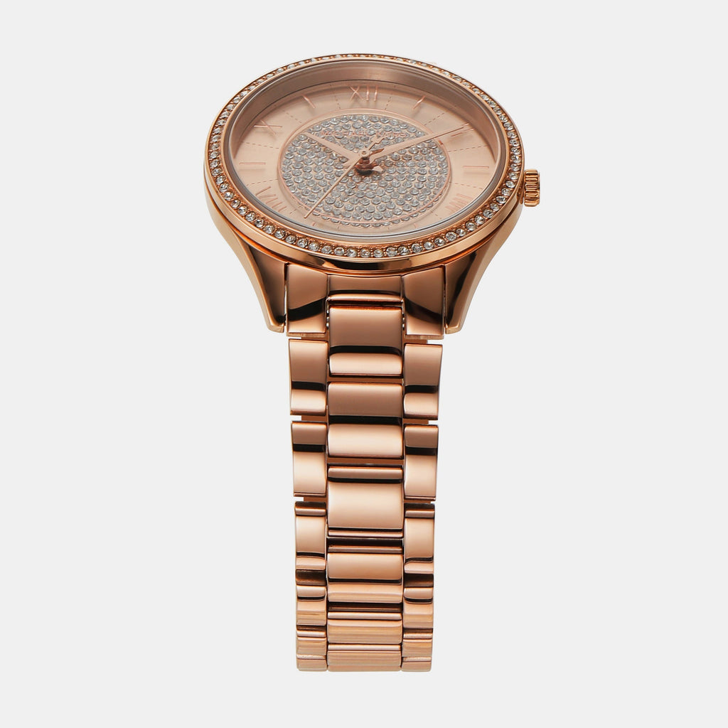 Michael Kors Lauryn Three-Hand Crystals Rose Gold Dial Rose Gold Steel Strap Watch for Women - MK4736 Buy Now By Michael Kors