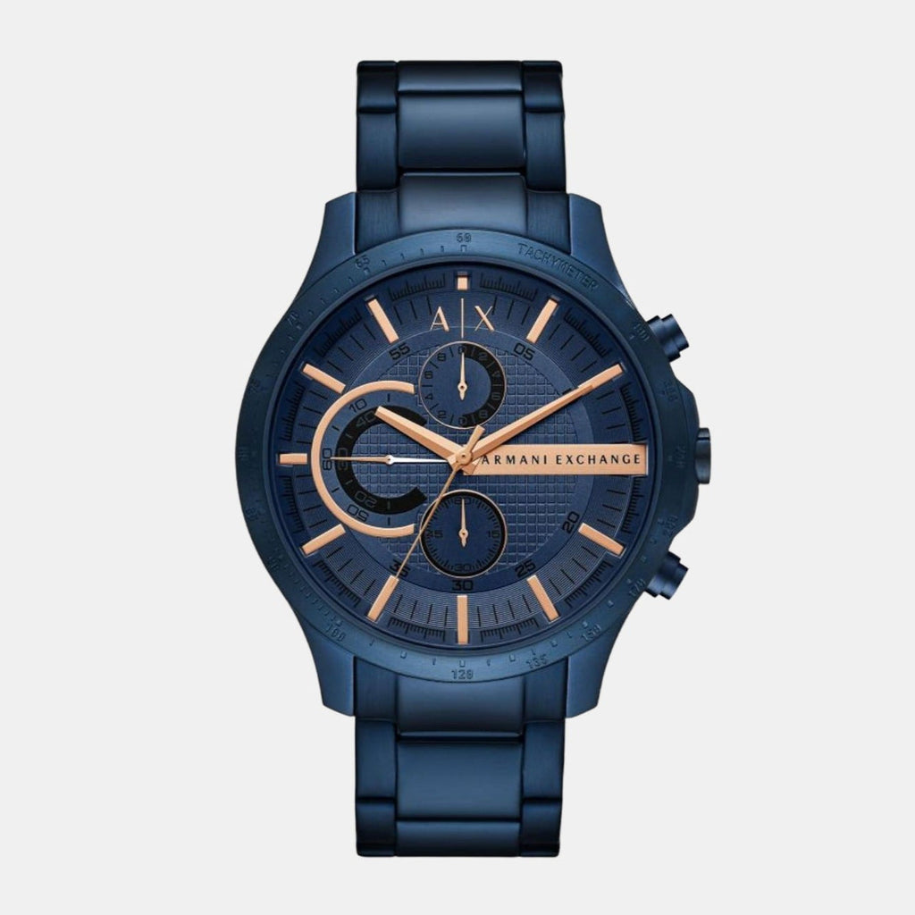 Armani Exchange Hampton Chronograph Blue Dial Blue Steel Strap Watch For Men - AX2430 Buy Now By Armani Exchange