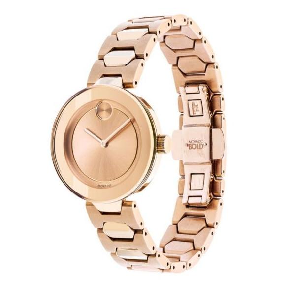 Movado Bold Rose Gold Dial Rose Gold Steel Strap Watch for Women - 3600387 Buy Now By Movado