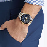 Movado Heritage Calendoplan Chronograph Blue Dial Two Tone Steel Strap Watch For Men - 3650126 Buy Now By Movado