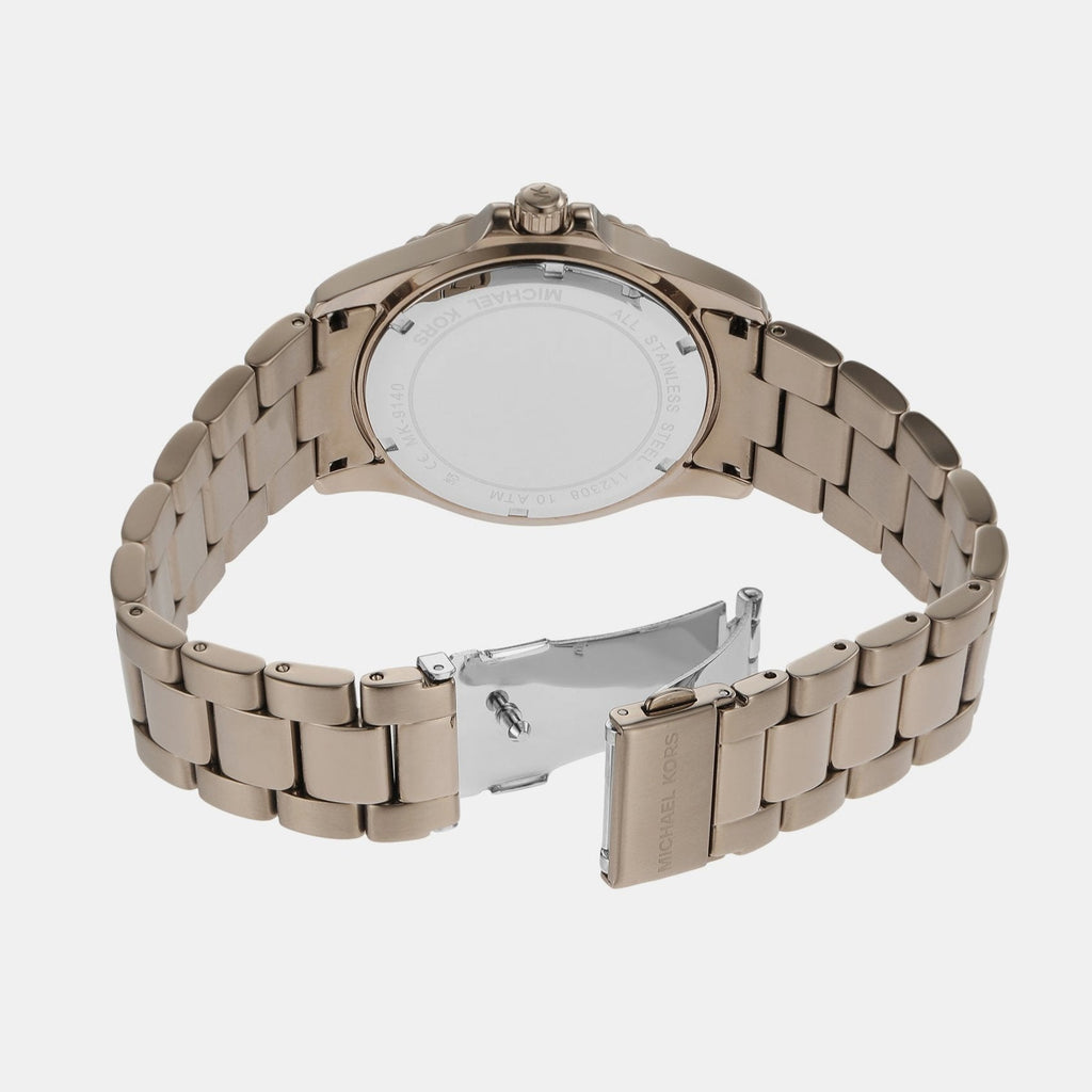 Michael Kors Everest Three Hand Quartz Black Dial Gold Steel Strap Watch For Men - MK9140 Buy Now By Michael Kors