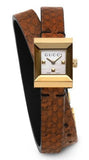 Gucci G Frame White Dial Brown Leather Strap Watch For Women - YA128523 Buy Now By Gucci