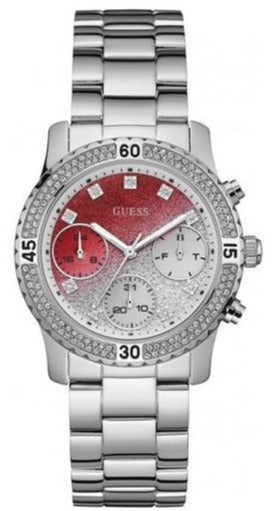 Guess Confetti Diamonds Silver Dial Silver Steel Strap Watch for Women - W0774L7 Buy Now By Guess