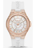 Michael Kors Lennox Three-Hand Crystals Dial White Silicone Strap Watch For Women - MK7248 Buy Now By Michael Kors