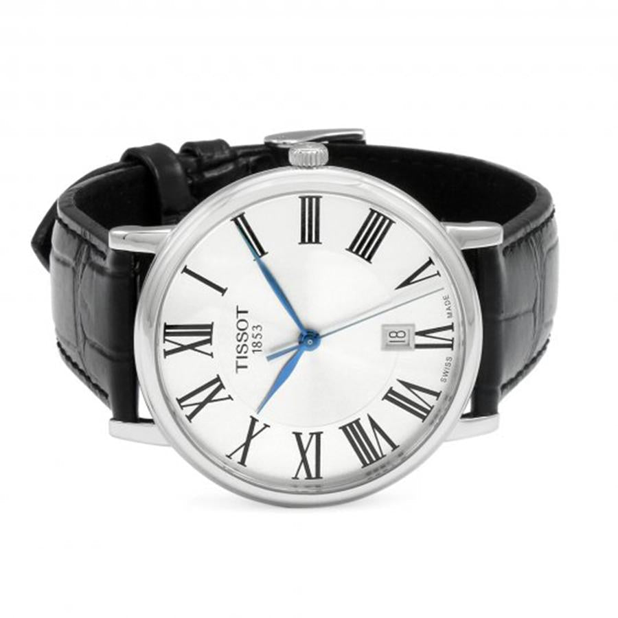 Tissot Carson Premium Silver Dial Black Leather Strap Watch For Men - T122.410.16.033.00 Buy Now By Tissot