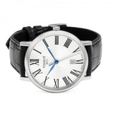 Tissot Carson Premium Silver Dial Black Leather Strap Watch For Men - T122.410.16.033.00 Buy Now By Tissot