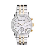 Michael Kors Ritz Chronograph White Dial Two Tone Steel Strap Watch for Women - MK5057 Buy Now By Michael Kors