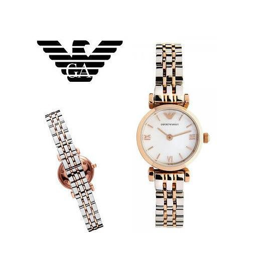 Emporio Armani Mother of Pearl Dial Two Tone Steel Strap Watch For Women - AR1689 Buy Now By Emporio Armani