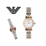 Emporio Armani Mother of Pearl Dial Two Tone Steel Strap Watch For Women - AR1689 Buy Now By Emporio Armani