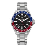 Tag Heuer Aquaracer GMT Caliber 7 Pepsi Black Dial Silver Steel Strap Watch for Men - WAY201F.BA0927 Buy Now By Tag Heuer