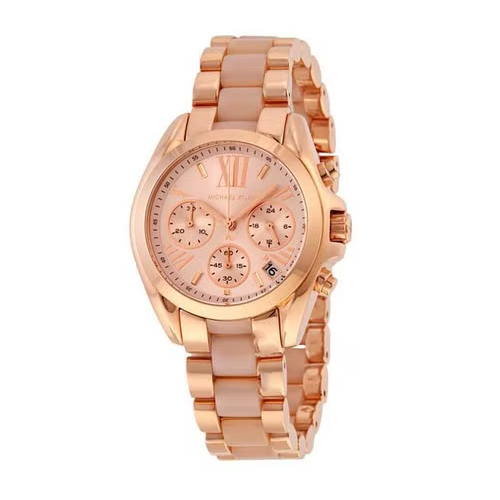 Michael Kors Bradshaw Rose Gold Dial Two Tone Steel Strap Watch for Women - MK6066 Buy Now By Michael Kors