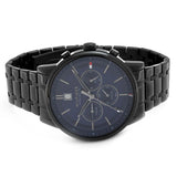 Tommy Hilfiger Kyle Quartz Blue Dial Black Steel Strap Watch for Men - 1791633 Buy Now By Tommy Hilfiger
