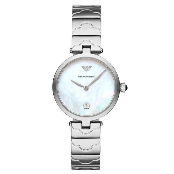 Emporio Armani Mother of Pearl Dial Silver Steel Strap Watch For Women - AR11235 Buy Now By Emporio Armani