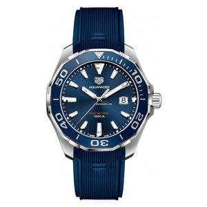 Tag Heuer Aquaracer Blue Dial Blue Rubber Strap Watch for Men - WAY111C.FT6155 Buy Now By Tag Heuer