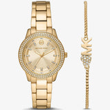 Michael Kors Tibby Pave Gold Dial Gold Steel Strap Watch for Women - MK1057 Buy Now By Michael Kors