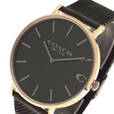 Coach Charles Black Ion Dial Black Mesh Bracelet Watch for Men - 14602470 Buy Now By Coach
