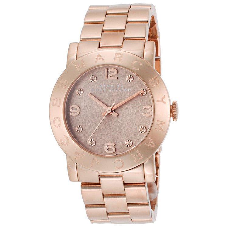 Marc Jacobs Amy Glitz Brown Dial Rose Gold Steel Strap Watch for Women - MBM3221 Buy Now By Marc Jacobs