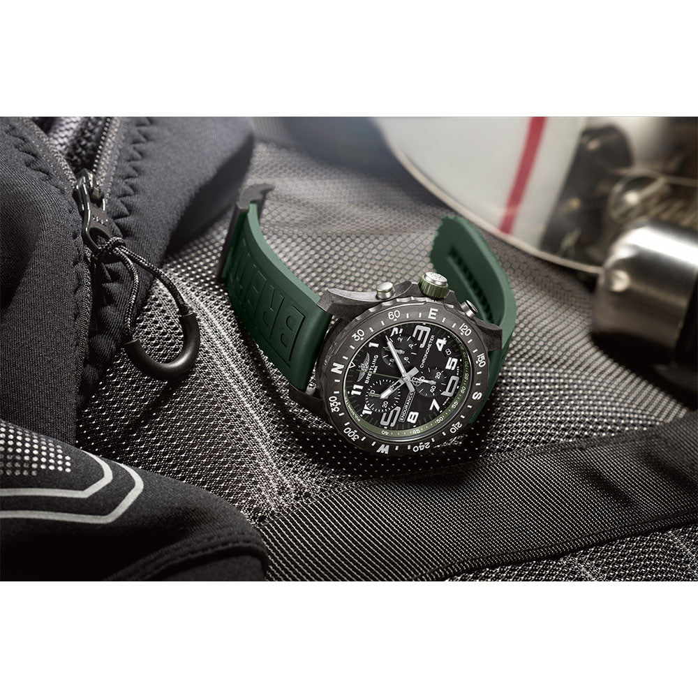 Breitling Endurance Pro Black Dial Green Rubber Strap Watch for Men - X82310D31B1S1 Buy Now By Breitling