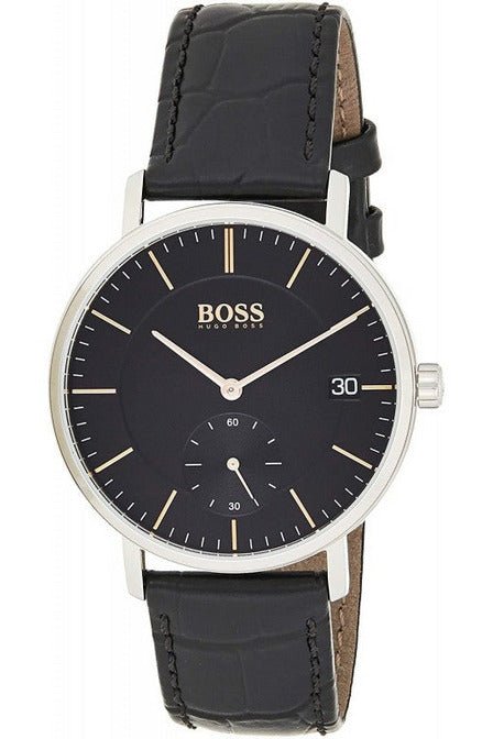 Hugo Boss Corporal Black Dial Black Leather Strap Watch for Men - 1513638 Buy Now By Hugo Boss