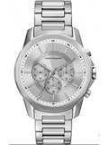 Armani Exchange Outerbanks Chronograph Silver Dial Silver Steel Strap Watch For Men - AX7141 Buy Now By Armani Exchange
