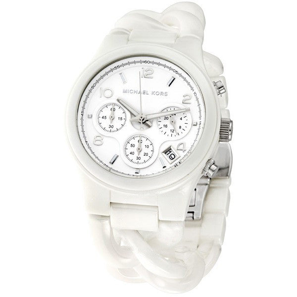 Michael Kors Ceramic White Dial White Steel Strap Watch for Women - MK5387 Buy Now By Michael Kors