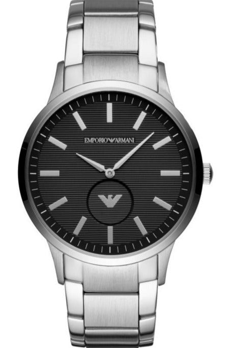 Emporio Armani Renato Quartz Black Dial Silver Steel Strap Watch For Men - AR11118 Buy Now By Emporio Armani