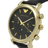 Emporio Armani Luigi Chronograph Black Dial Black Leather Watch For Men - AR1917 Buy Now By Emporio Armani