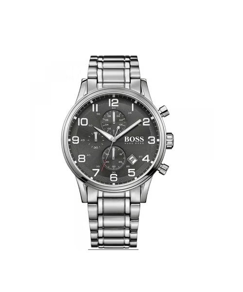 Hugo Boss Aeroliner Black Dial Silver Steel Strap Watch for Men - 1513181 Buy Now By Hugo Boss