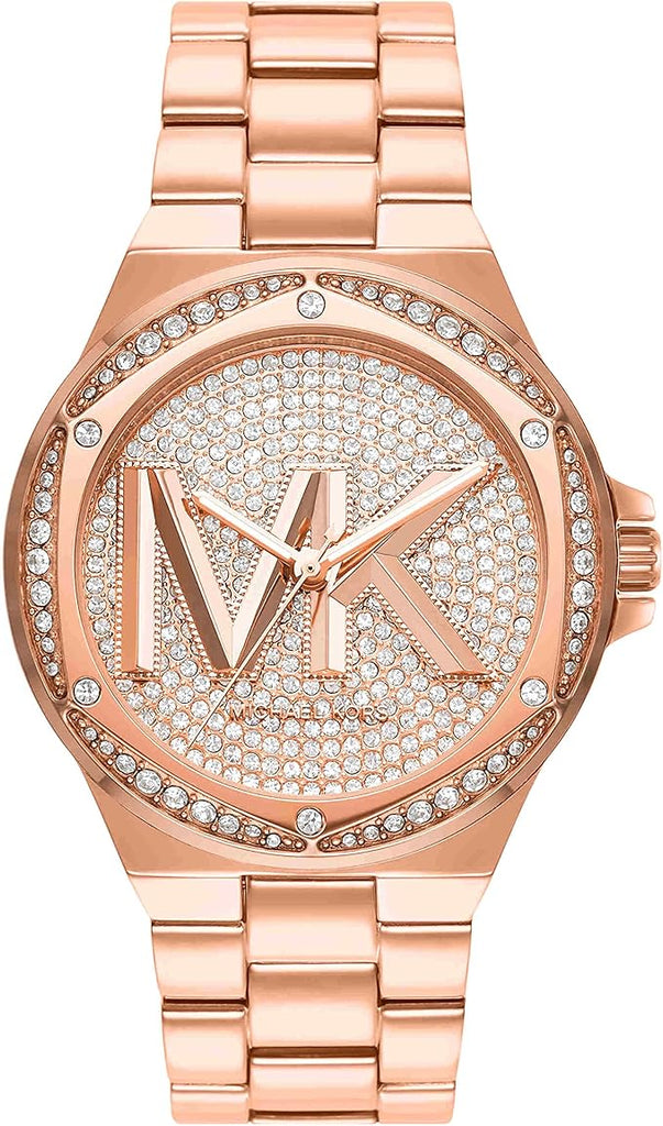 Michael Kors Lennox Three Hand Rose Gold Dial Rose Gold Steel Strap Watch For Women - MK7230 Buy Now By Michael Kors