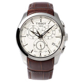 Tissot Couturier Chronograph White Dial Brown Leather Strap Watch For Men - T035.617.16.031.00 Buy Now By Tissot