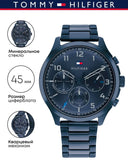 Tommy Hilfiger Asher Chronograph Blue Dial Blue Steel Strap Watch For Men - 1791853 Buy Now By Tommy Hilfiger