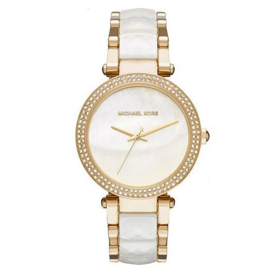 Michael Kors Parker Mother of Pearl Dial Two Tone Steel Strap Watch for Women - MK6400 Buy Now By Michael Kors