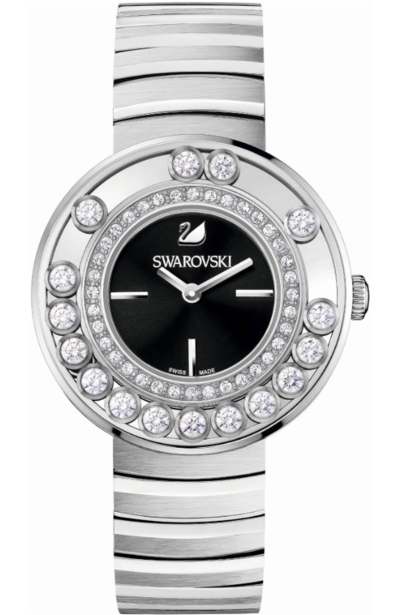 Swarovski Lovely Crystal Black Dial Silver Steel Strap Watch for Women - 1160305 Buy Now By Swarovski