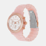 Michael Kors Runway Chronograph White Dial Pink Steel Strap Watch for Women - MK7424 Buy Now By Michael Kors