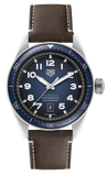 Tag Heuer Autavia Calibre 5 Automatic Blue Dial Brown Leather Strap Watch for Men - WBE5116.FC8266 Buy Now By Tag Heuer