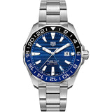 Tag Heuer Aquaracer GMT Calibre 6 Automatic Blue Dial Silver Steel Strap Watch for Men - WAY201T.BA0927 Buy Now By Tag Heuer