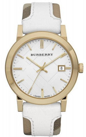 Burberry The City White Dial White Leather Strap Watch for Women - BU9110 Buy Now By Burberry