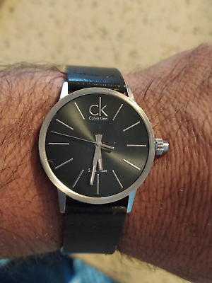 Calvin Klein Minimal Black Dial Black Leather Strap Watch for Men - K7621107 Buy Now By Calvin Klein