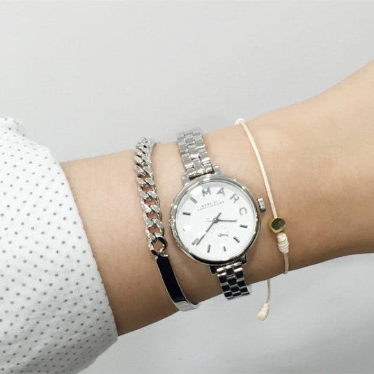 Marc Jacobs Sally White Dial Silver Steel Strap Watch for Women - MBM8642 Buy Now By Marc Jacobs