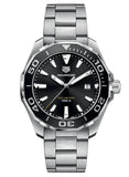 Tag Heuer Aquaracer Quartz Black Dial Silver Steel Strap Watch for Men - WAY101A.BA0746 Buy Now By Tag Heuer
