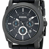 Fossil Machine Chronograph Black Dial Black Silicone Strap Watch for Men - FS4487 Buy Now By Fossil