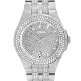Bulova Crystal Pave Silver Dial Silver Steel Strap Watch for Men - 96B235 Buy Now By Bulova